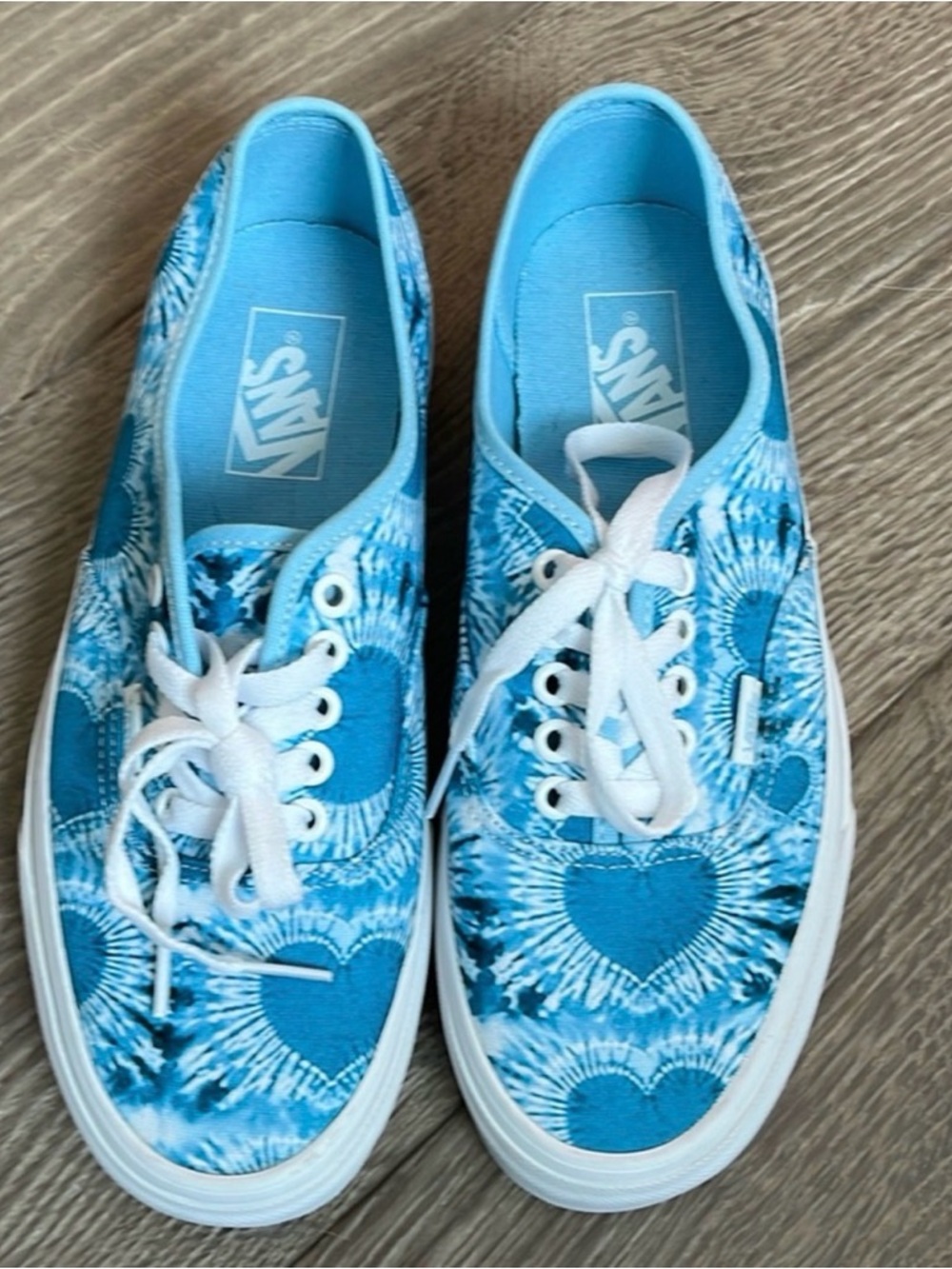 Vans Blue Tie-Dye Heart Authentic Sneakers
